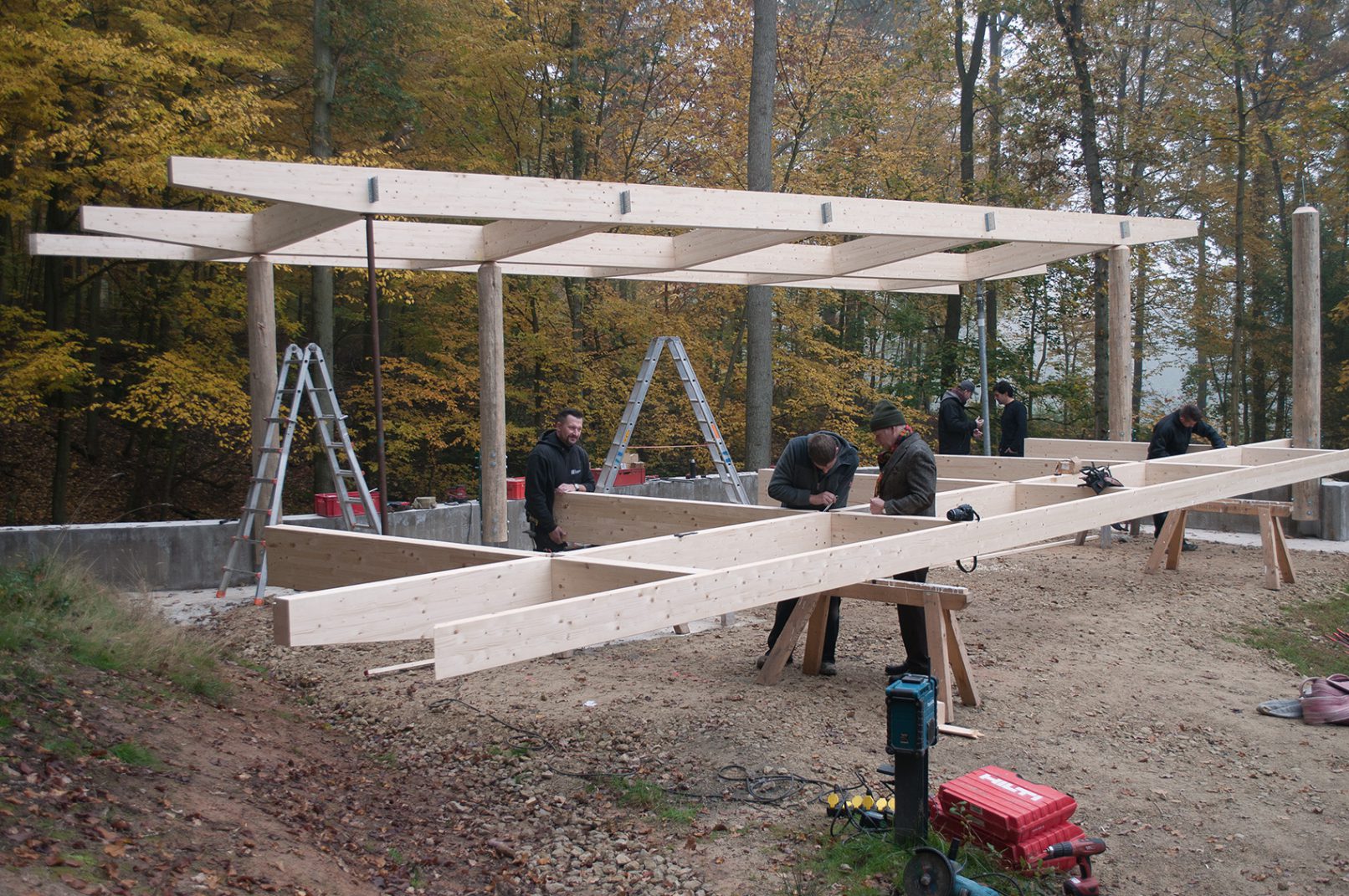 Forstamt Trier Pavillon Baustelle