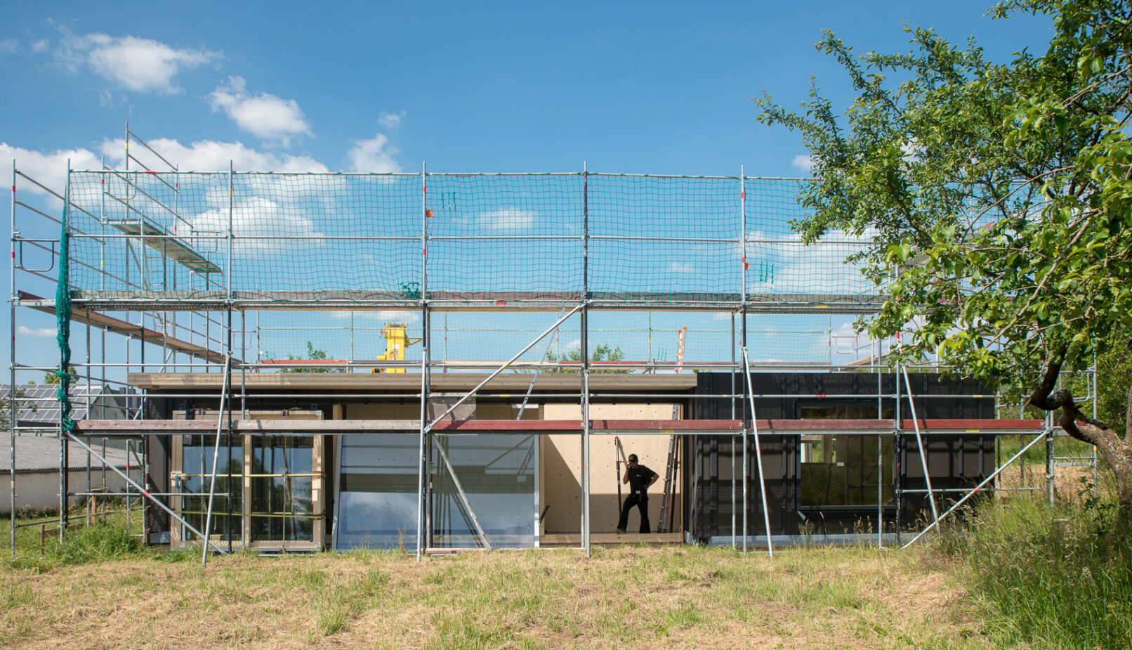 Neubau Holzhaus Besch Baustelle